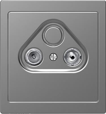 Merten D-Life antenna socket outlet (stainless steel)